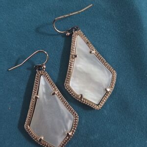 Kendea Scott Rose Gold and White Dangle Earrings